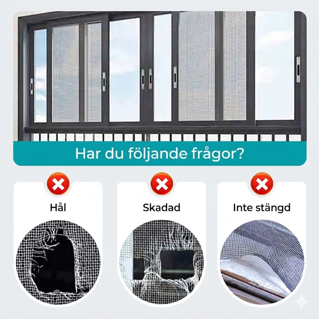 Självhäftande reparationstejp för insektsnät
