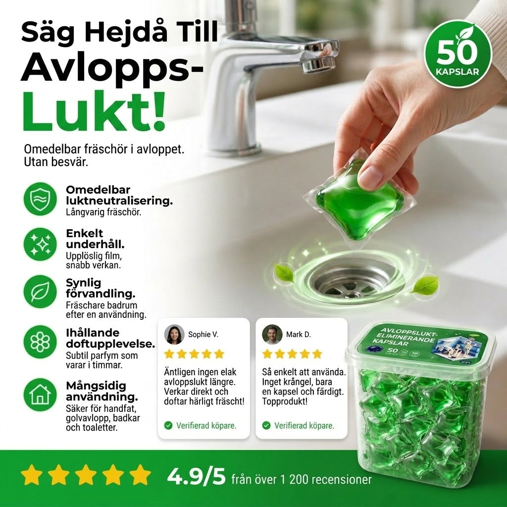 Avloppsrens- och luktborttagningstabletter
