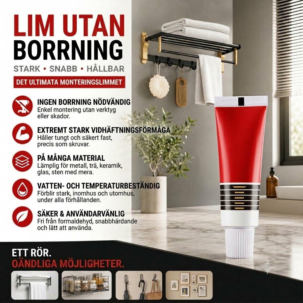 🔥📢 Tidsbegränsat erbjudande: Köp 1, få 1 på köpet! ✨ Sömlösa fästkuddar – starkt fäste utan att borra, uppfyller alla dina monteringsbehov! ✨