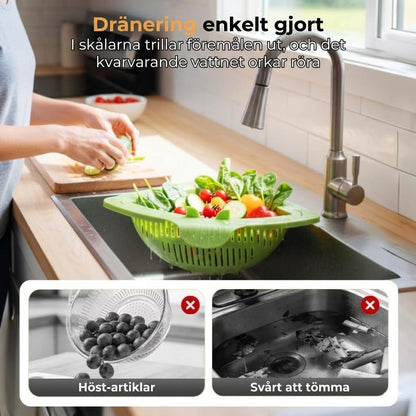 Magnetisk hörnsil för diskho – avfallskorg för matrester