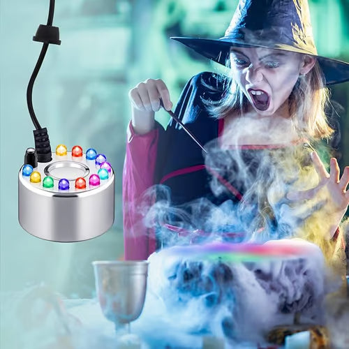 12 LED ultraljudsdimmaskin — skapar kall dimma och färgglada ljus