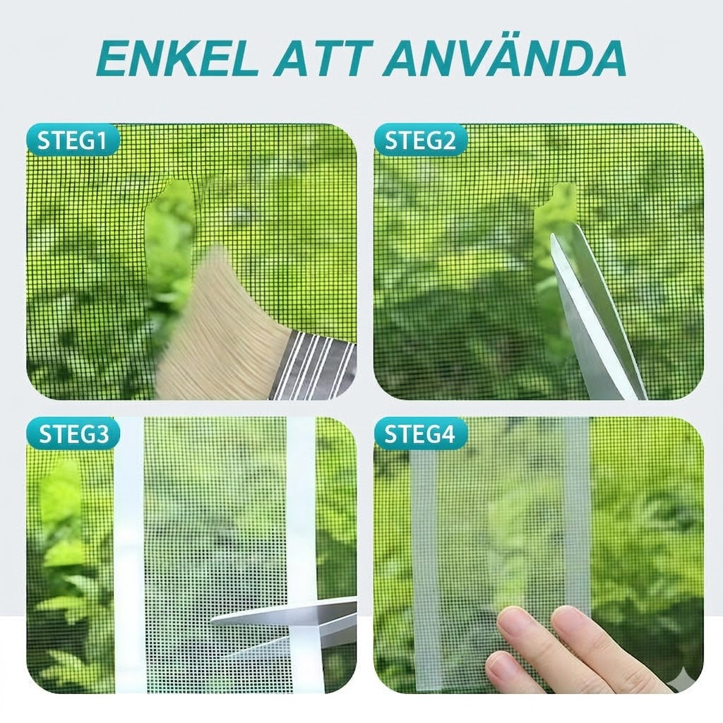 Självhäftande reparationstejp för insektsnät