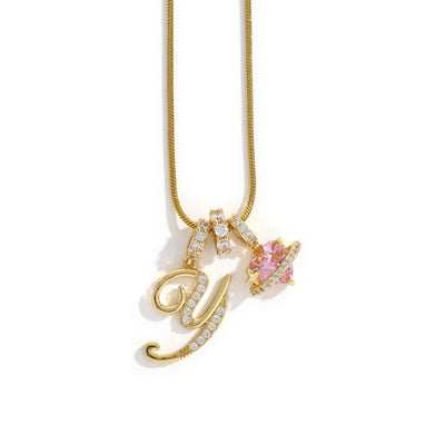 Elegant halsband med hjärtformat hänge