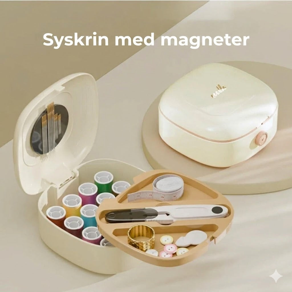 Magnetiskt sykit i två lager – Lyxigt syskrin med tråd och nålar