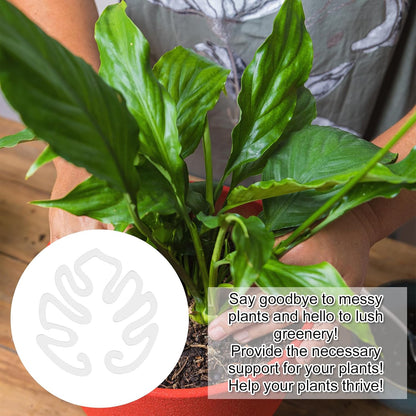 Genomskinligt växtstöd i akryl, Monstera-bladform | Osynligt växtstöd för inomhusbruk (1 set 5 st.)