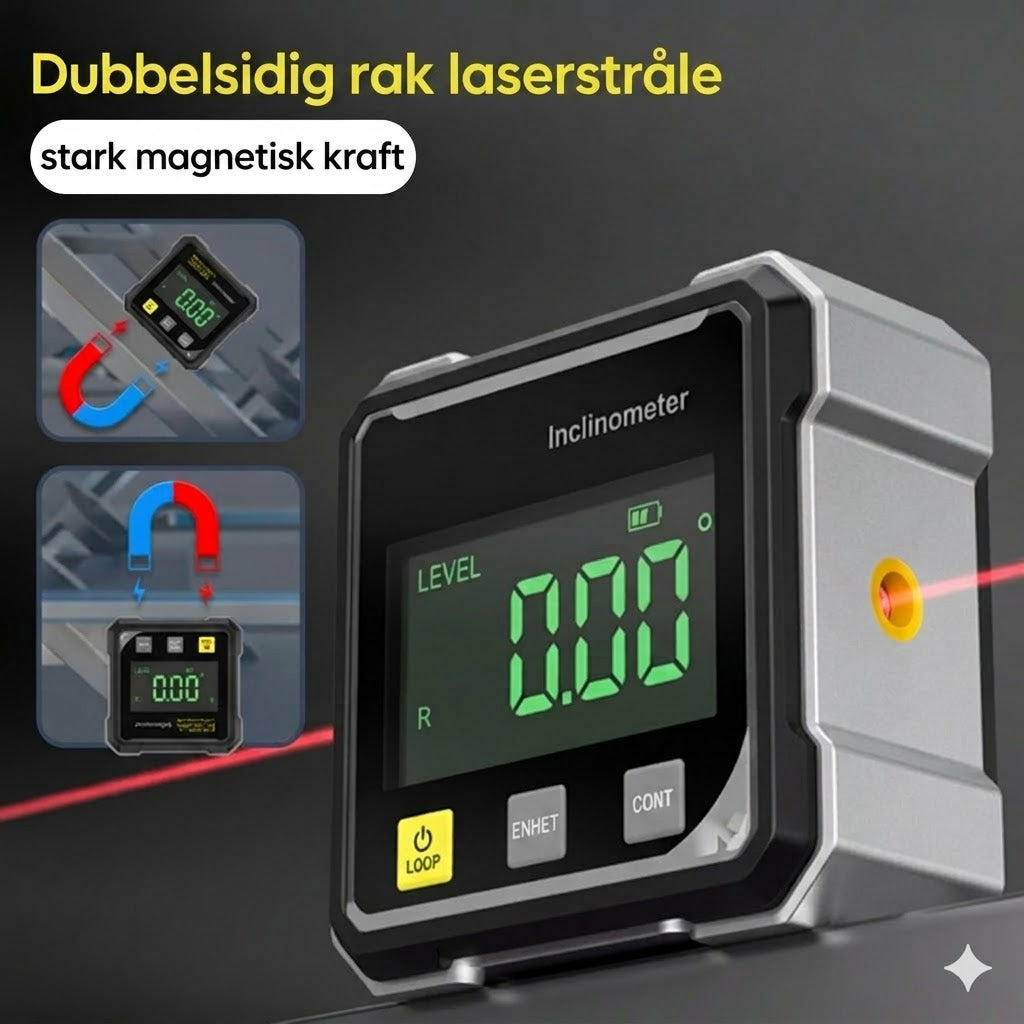 Digital lasergoniometer med magnet