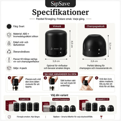 SipSave – Vin- och champagnepropp