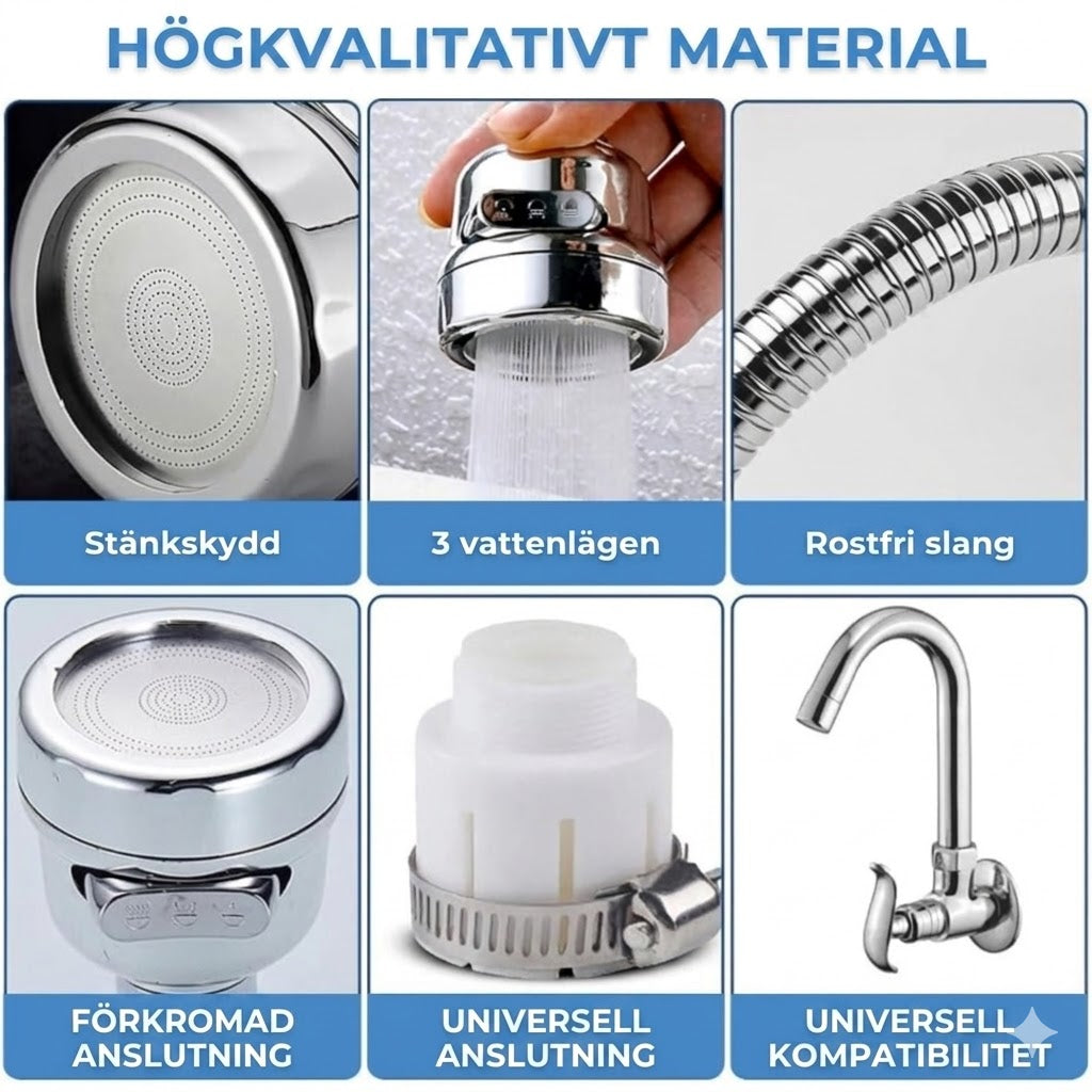 Munstycke till kökskran - vattenbesparande förlängningsrör