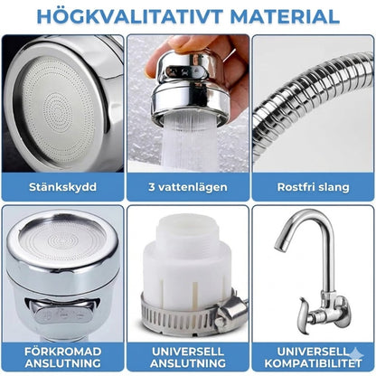 Munstycke till kökskran - vattenbesparande förlängningsrör