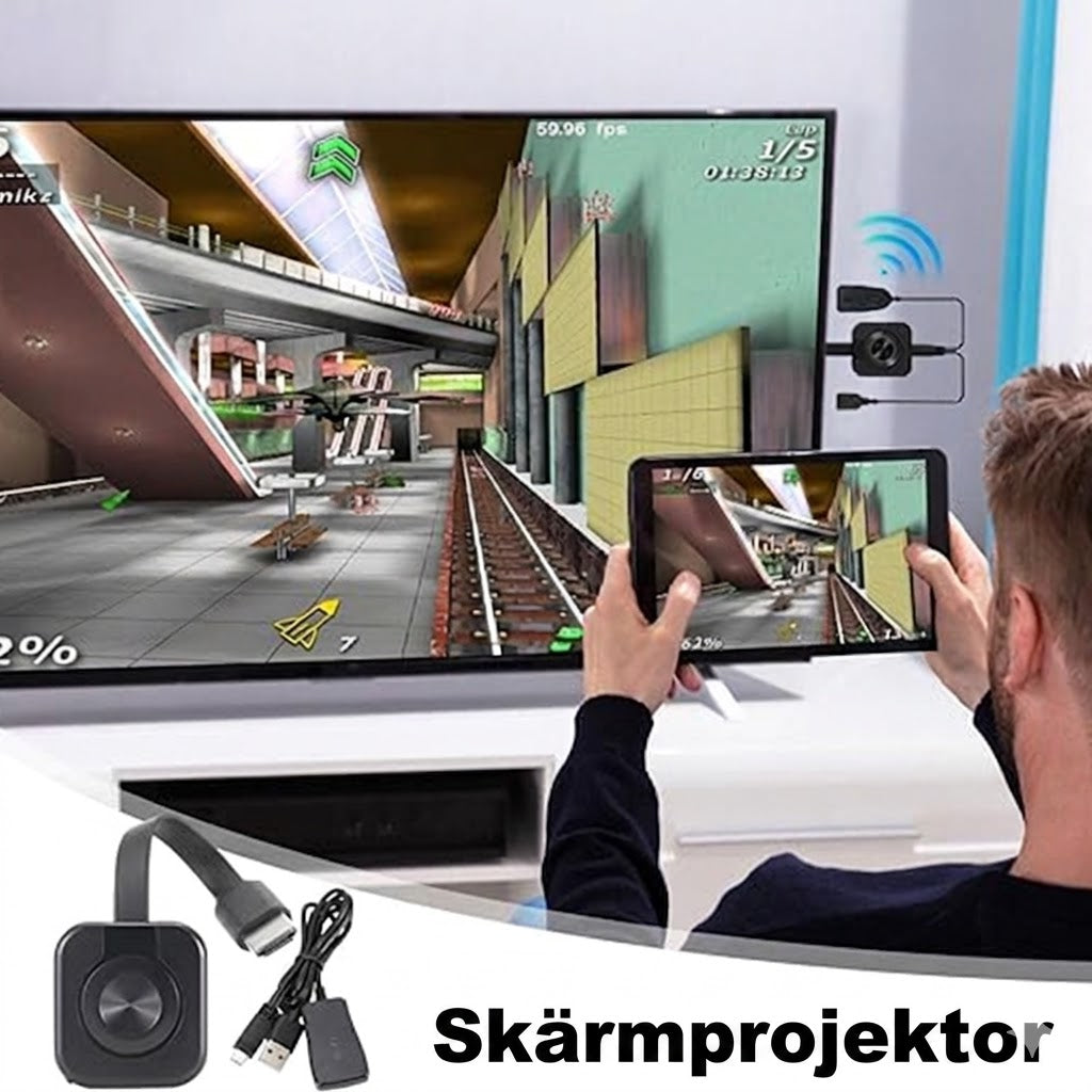 📺 Trådlös HDMI-skärmadapter – Omvandlare för skärmspegling