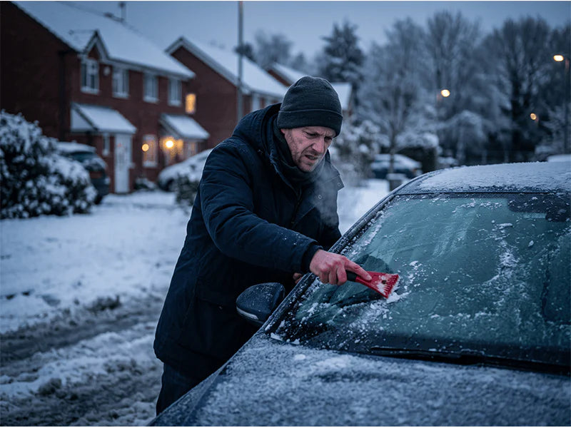 Extra tjockt halvt bilöverdrag, sol- och snöskydd, frost- och UV-skydd
