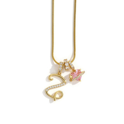 Elegant halsband med hjärtformat hänge