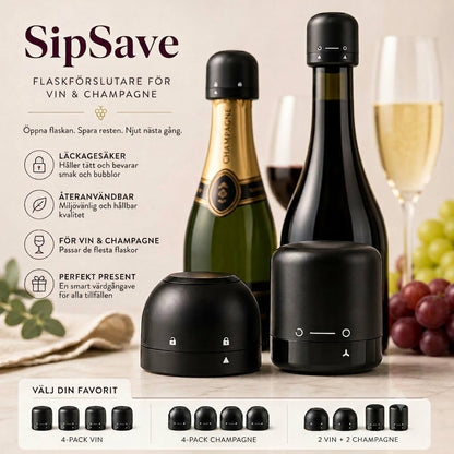 SipSave – Vin- och champagnepropp