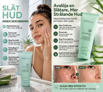 Exfolierande gel med örtextrakt