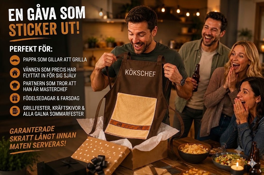 👨‍🍳 Kockens hemlighet – det här förklädet kommer att imponera på dina gäster! 😂