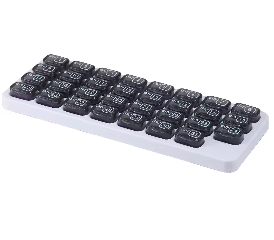 Dosett för 31 dagar  Månatlig pillerbox