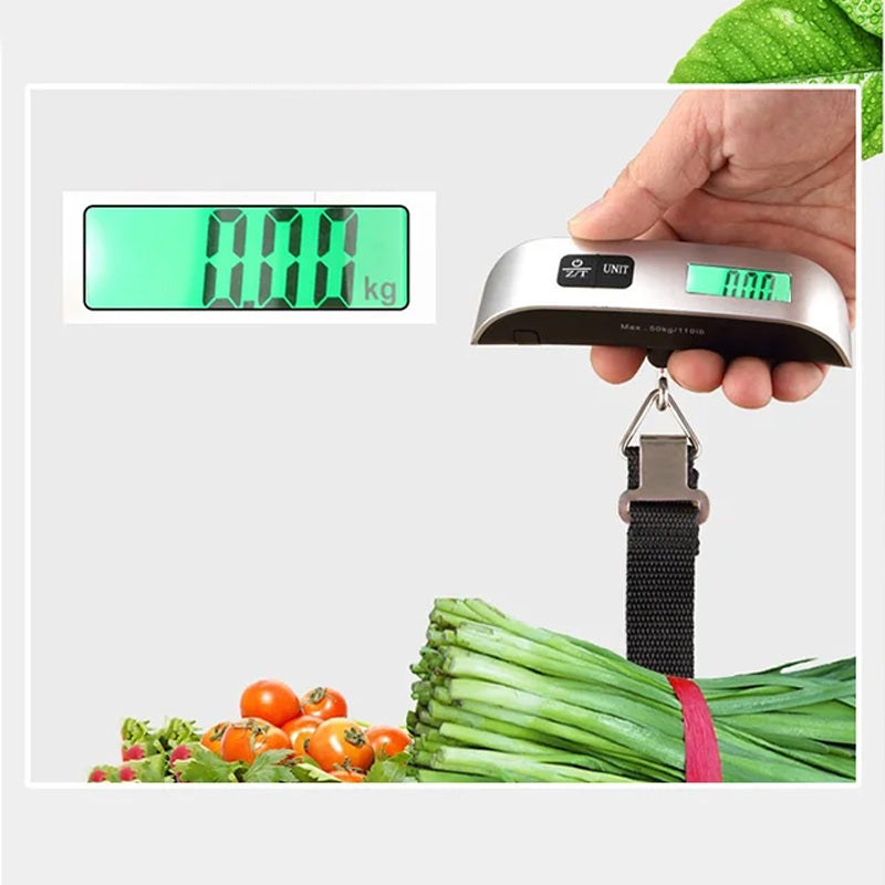 Bärbar bagagevåg med LCD-display