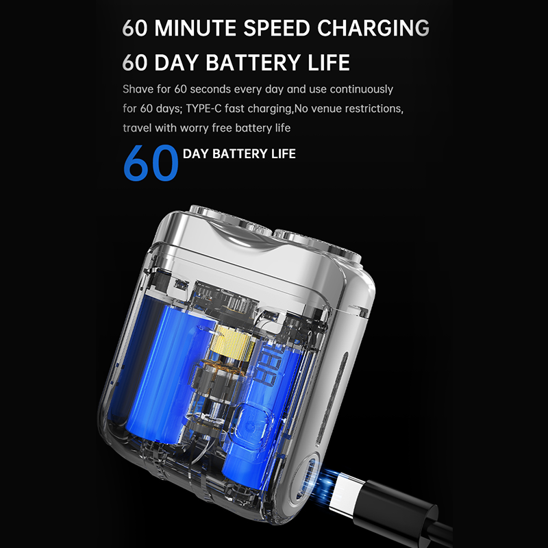 💥 50 % rabatt 🔥 Bärbar mini elektrisk rakapparat för män