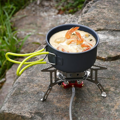 5800W Vindtätt campinggaskök – med piezotändning och gasadapter