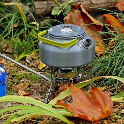 5800W Vindtätt campinggaskök – med piezotändning och gasadapter