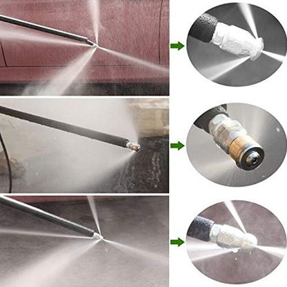5800 PSI Rengöringsset för avlopp – Högtrycksmunstycke och slang för rensning av igensatta avlopp och rör