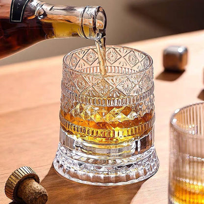 💎🥃 360° roterande whiskeyglas – Lyxigt roterande kristallglas