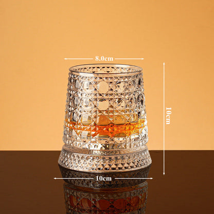 💎🥃 360° roterande whiskeyglas – Lyxigt roterande kristallglas
