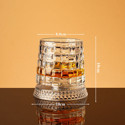 💎🥃 360° roterande whiskeyglas – Lyxigt roterande kristallglas