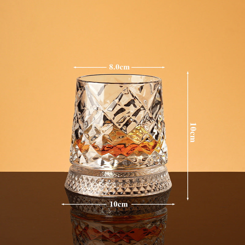 💎🥃 360° roterande whiskeyglas – Lyxigt roterande kristallglas
