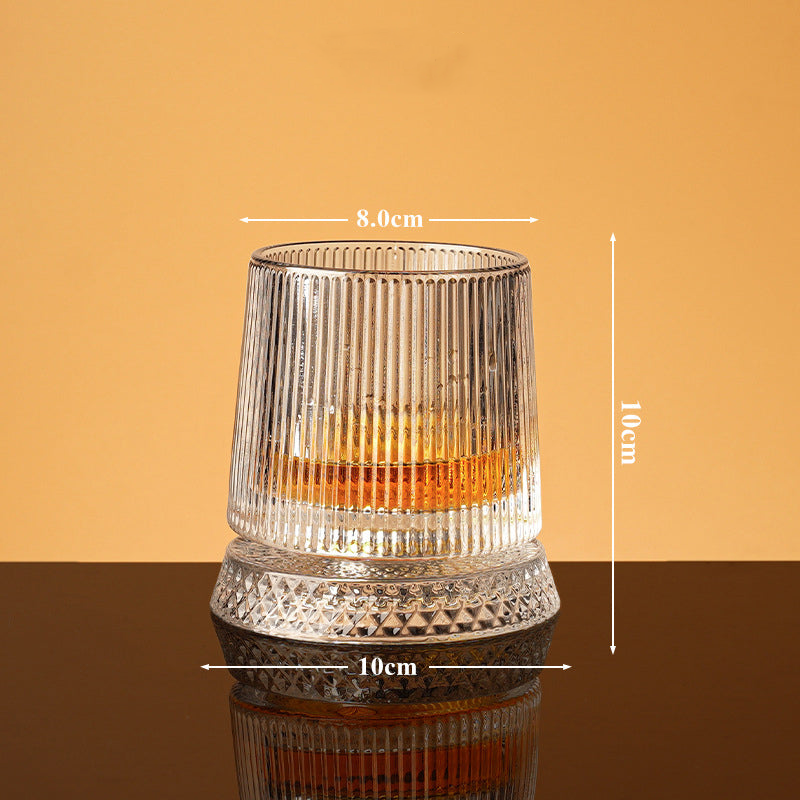 💎🥃 360° roterande whiskeyglas – Lyxigt roterande kristallglas