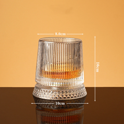💎🥃 360° roterande whiskeyglas – Lyxigt roterande kristallglas