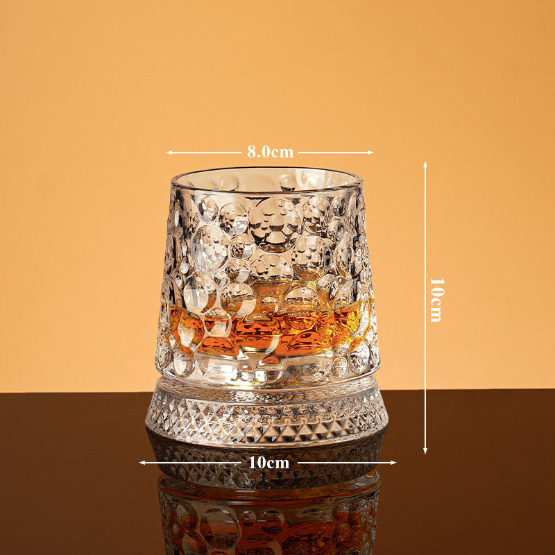 💎🥃 360° roterande whiskeyglas – Lyxigt roterande kristallglas
