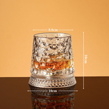 💎🥃 360° roterande whiskeyglas – Lyxigt roterande kristallglas