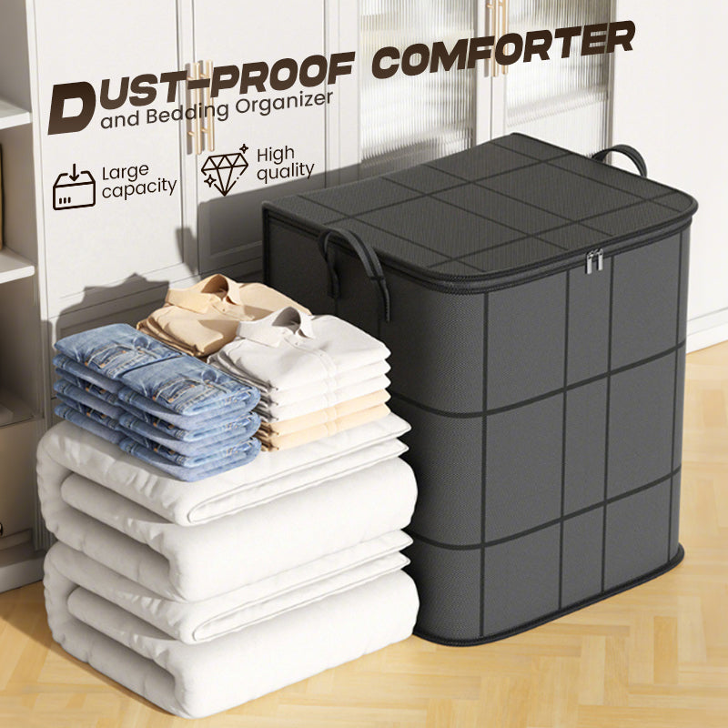 🔥 🔥 Tidsbegränsat erbjudande: 50 % rabatt❗️❗️🧺🛏️ Dammsäker förvaringsväska för duntäcken och sängkläder – Stor kapacitet, slitstarkt non-woven-material, vikbar design 🌿