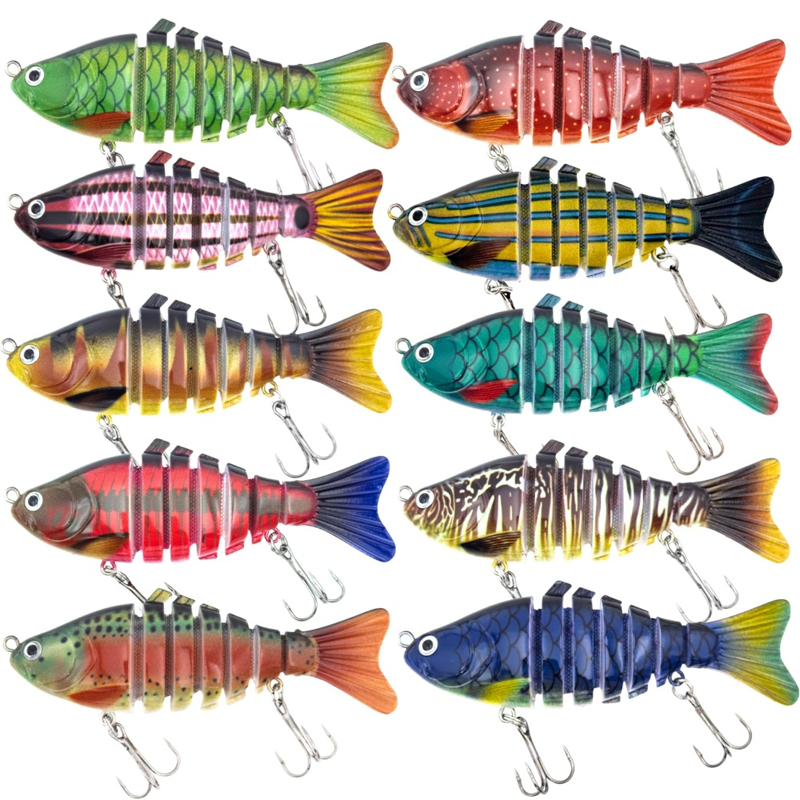 🎣 Spara 50 %! 🐟 Flerledad bionisk swimbait / wobbler för fiske