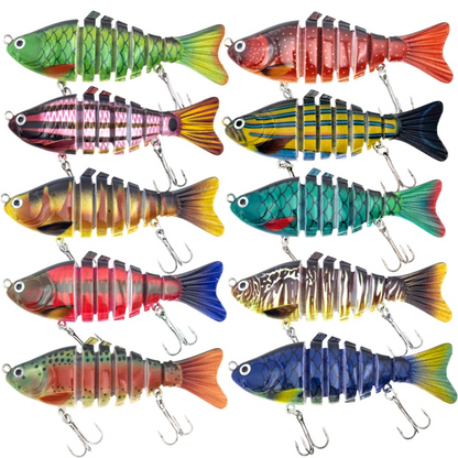 🎣 Spara 50 %! 🐟 Flerledad bionisk swimbait / wobbler för fiske