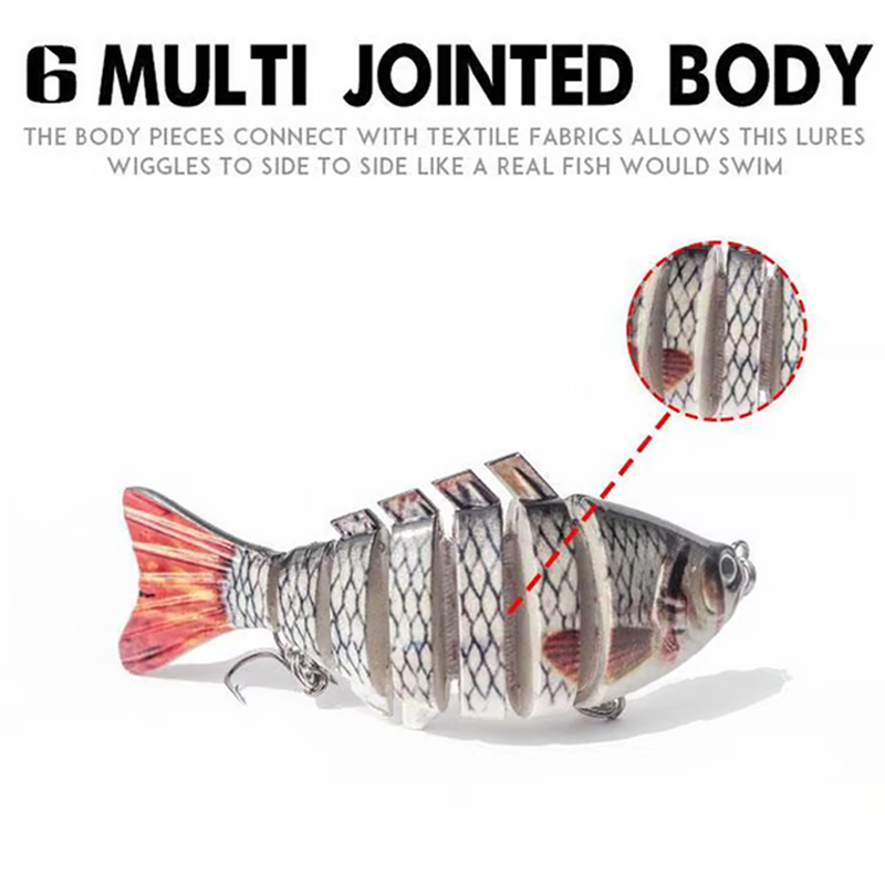🎣 Spara 50 %! 🐟 Flerledad bionisk swimbait / wobbler för fiske