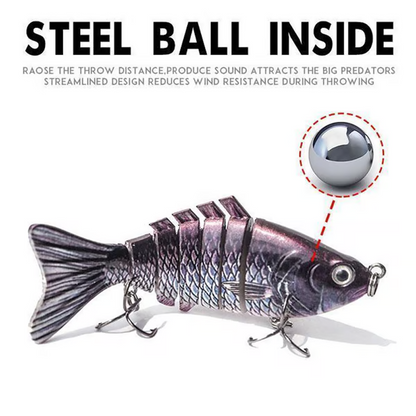 🎣 Spara 50 %! 🐟 Flerledad bionisk swimbait / wobbler för fiske