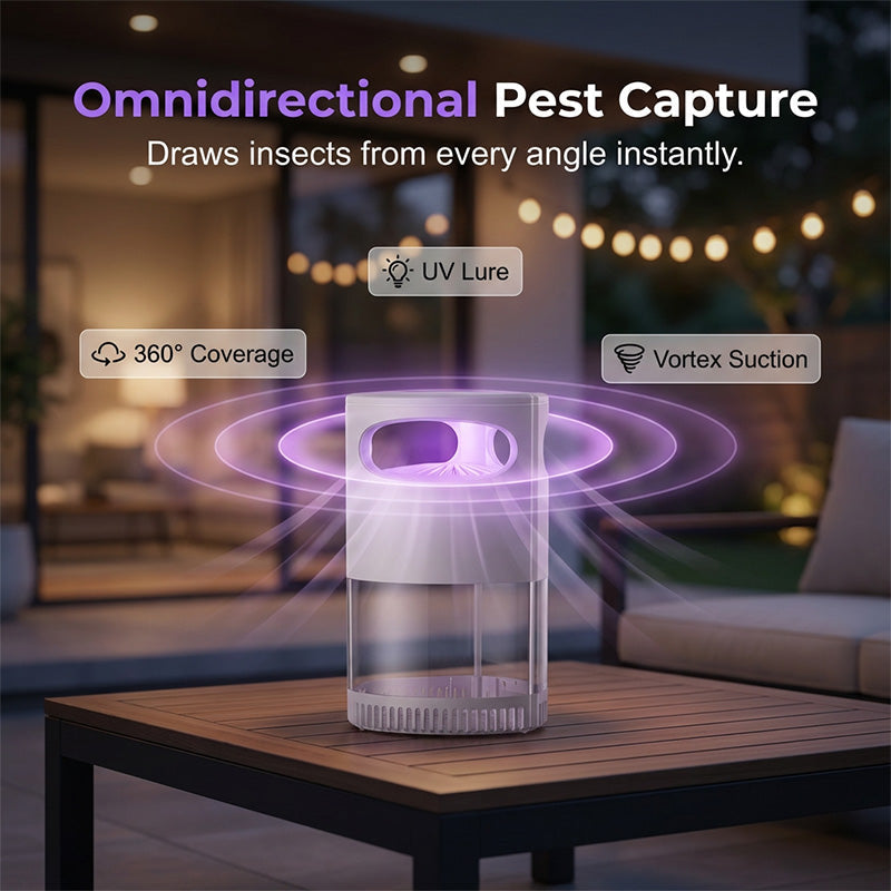 🦟 Tystgående UV-mygglampa / insektsfångare | Ljudlös och giftfri | USB-driven | Ett måste för sovrummet 😴💤
