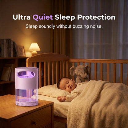 🦟 Tystgående UV-mygglampa / insektsfångare | Ljudlös och giftfri | USB-driven | Ett måste för sovrummet 😴💤