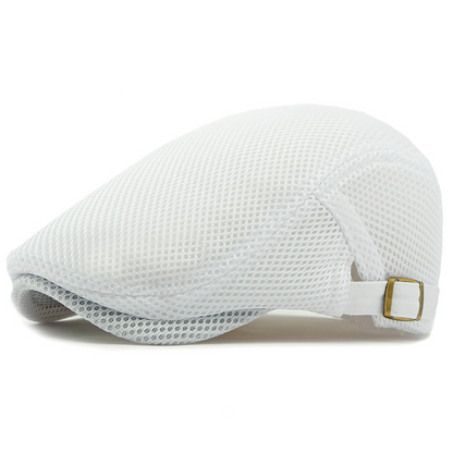 Andningsbar flat cap med justerbar rem