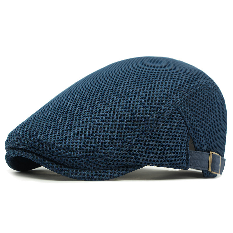 Andningsbar flat cap med justerbar rem