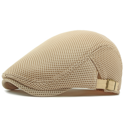 Andningsbar flat cap med justerbar rem