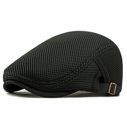 Andningsbar flat cap med justerbar rem