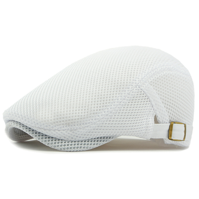Andningsbar flat cap med justerbar rem