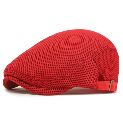 Andningsbar flat cap med justerbar rem