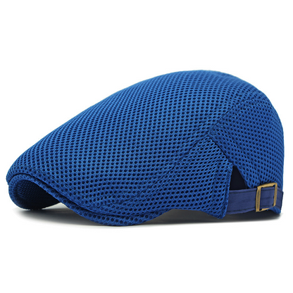 Andningsbar flat cap med justerbar rem