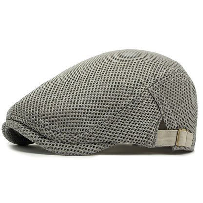 Andningsbar flat cap med justerbar rem