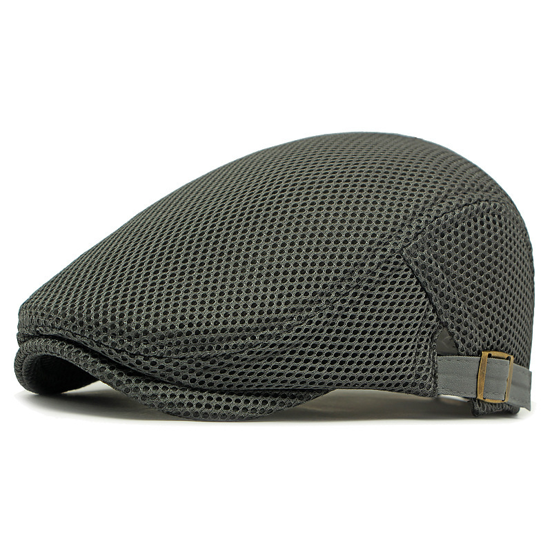 Andningsbar flat cap med justerbar rem