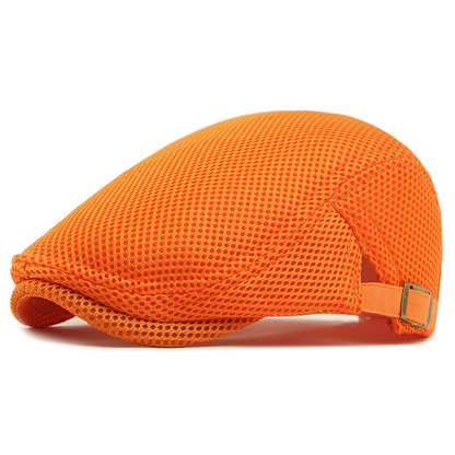 Andningsbar flat cap med justerbar rem